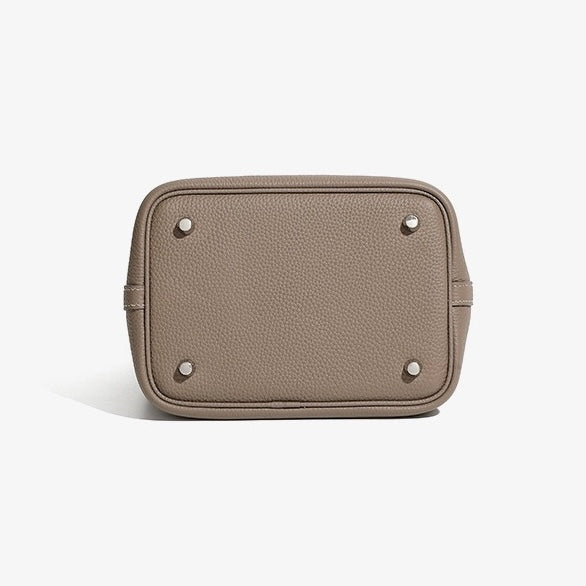 GEORGIA | Genuine Leather Silver Buckle Basket Bag