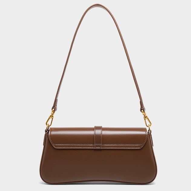 PHOEBE | Genuine Leather Vintage Crossbody Shoulder Baguette Bag