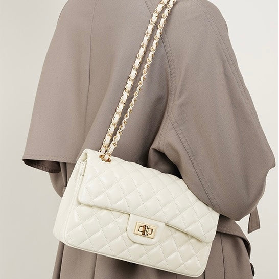 BELLA | Quilted Women's Genuine Leather Shoulder Crossbody Bag