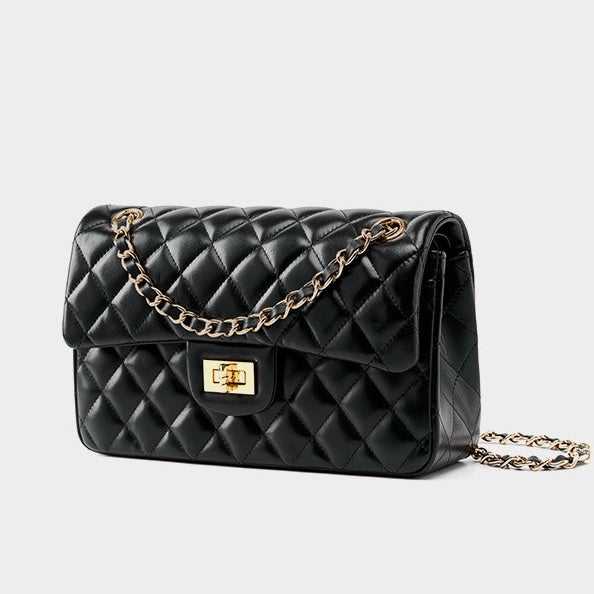 BELLA | Quilted Women's Genuine Leather Shoulder Crossbody Bag