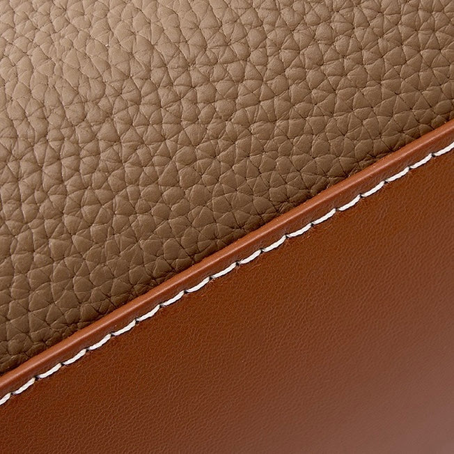 AYLA | Minimalist Leather Structured Top Handle Crossbody Bag