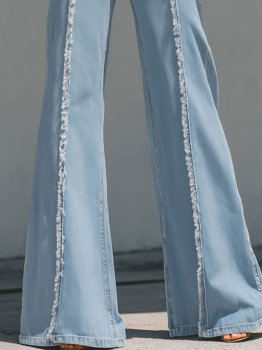 MIA | High-Waisted Light Blue Flared Jeans
