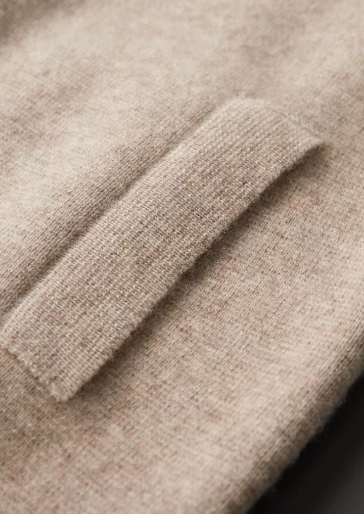ISAAC | Merino Wool Zip Polo Cardigan
