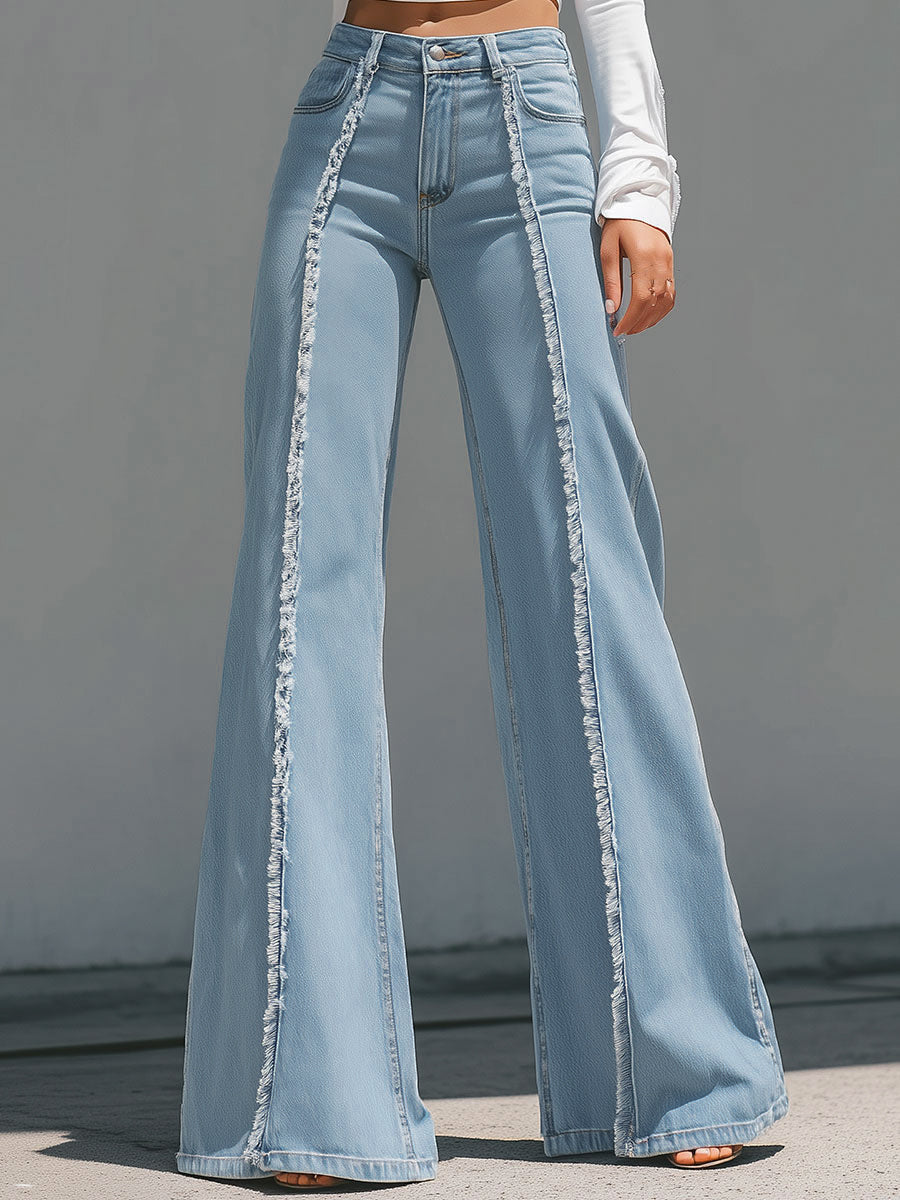 MIA | High-Waisted Light Blue Flared Jeans