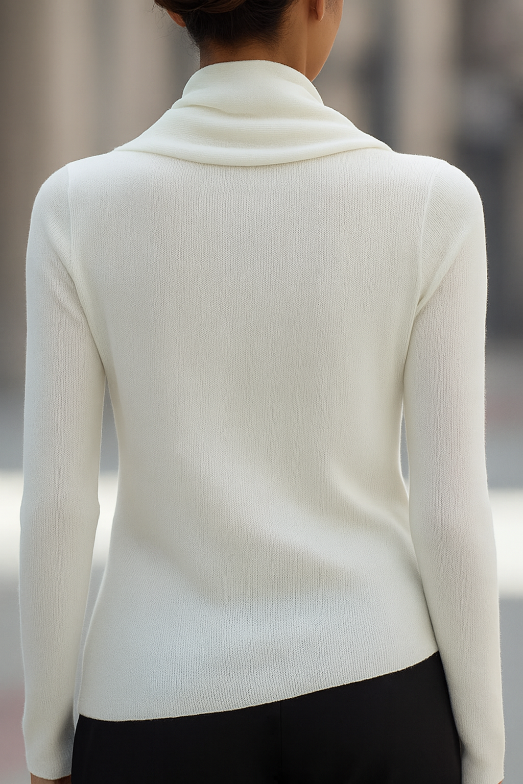 WILLOW | Draped Cowl Neck Long-Sleeve Top