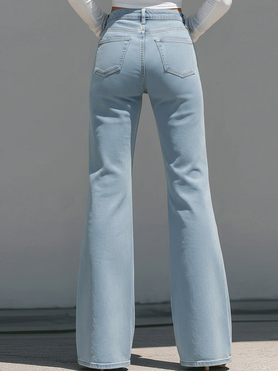 MIA | High-Waisted Light Blue Flared Jeans