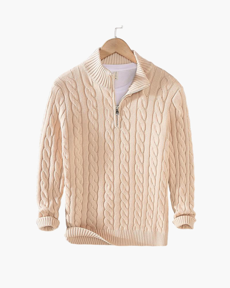 MAX | Cable Knit Half-Zip Sweater&nbsp;