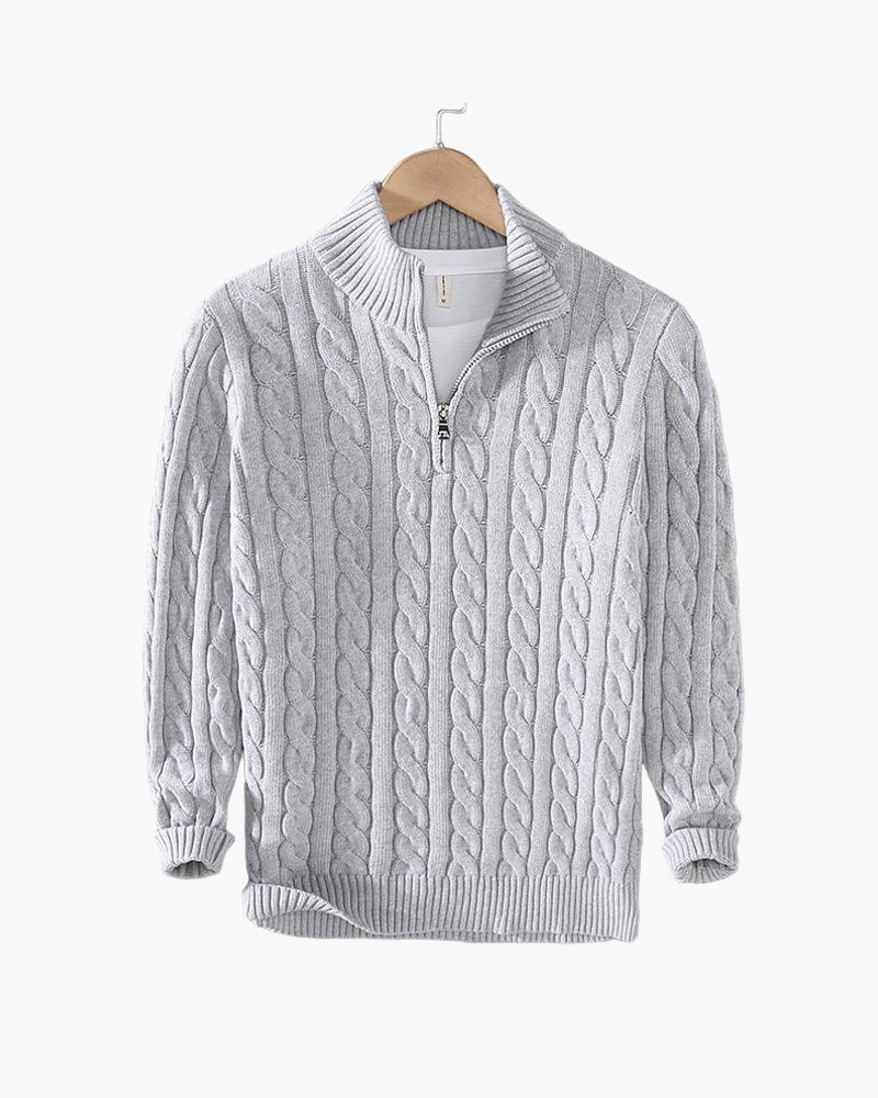 MAX | Cable Knit Half-Zip Sweater&nbsp;