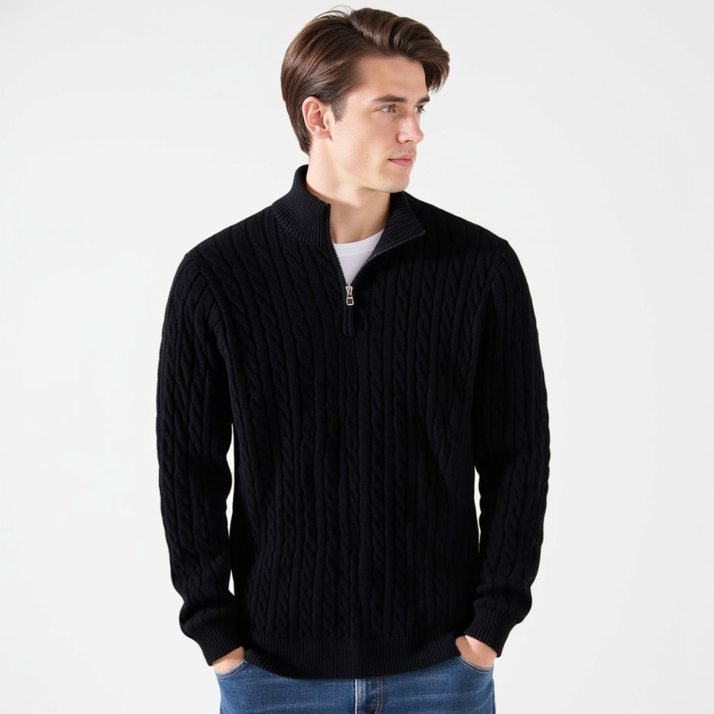 MAX | Cable Knit Half-Zip Sweater&nbsp;