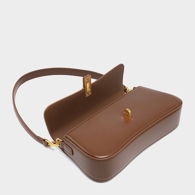 PHOEBE | Genuine Leather Vintage Crossbody Shoulder Baguette Bag
