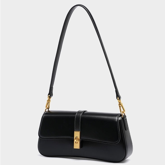 PHOEBE | Genuine Leather Vintage Crossbody Shoulder Baguette Bag