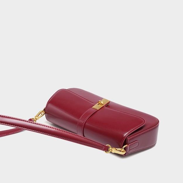 PHOEBE | Genuine Leather Vintage Crossbody Shoulder Baguette Bag