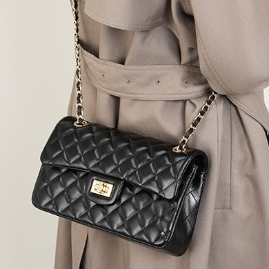 BELLA | Quilted Women's Genuine Leather Shoulder Crossbody Bag