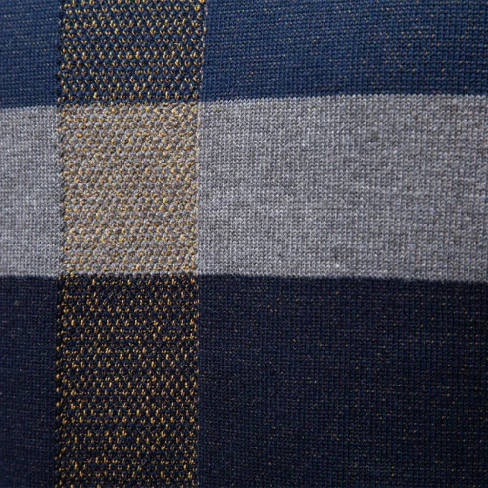 Rosenfeld | Stickad Herrpullover med Rutmönster