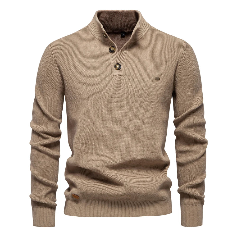 Konrad | Stilfull Herrpullover med Knappdesign