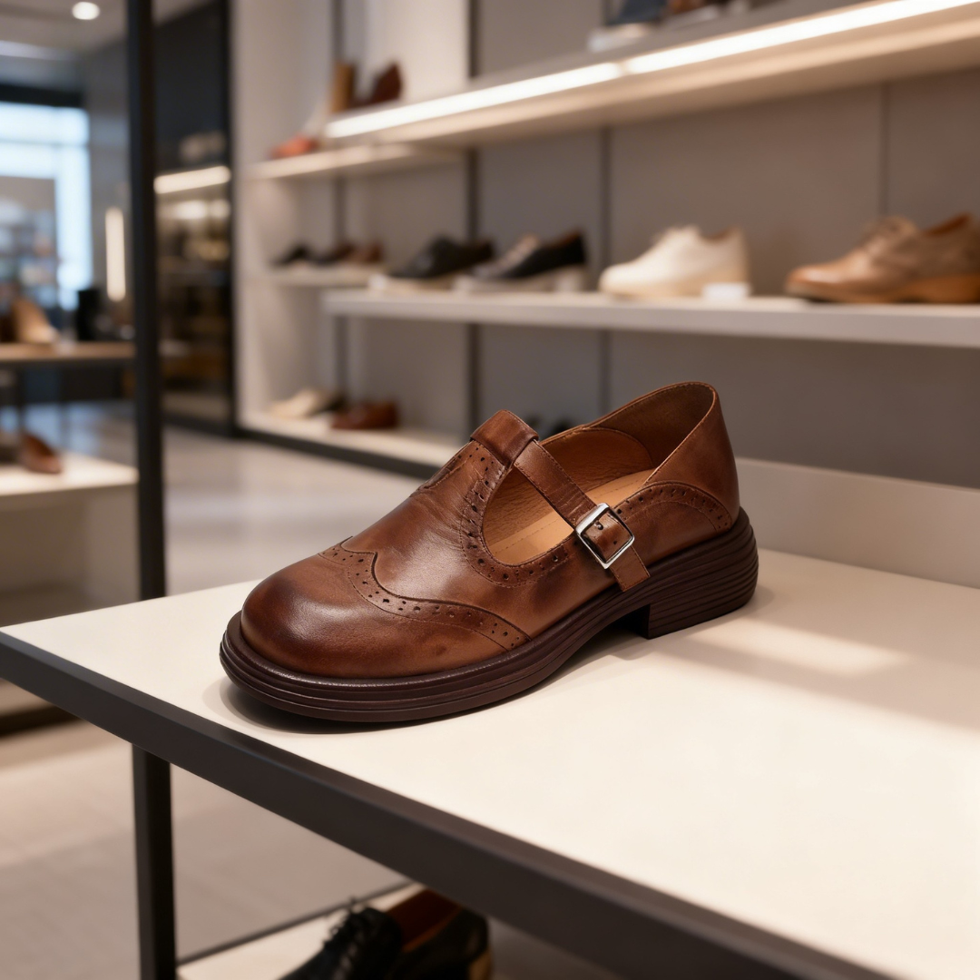The Leather Mary Janes